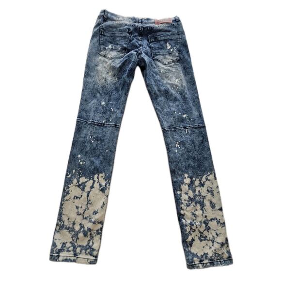 Demolition Mens Acid Bleach Wash Distressed Rocker Skater Jeans Size 32x32 - Picture 9 of 11